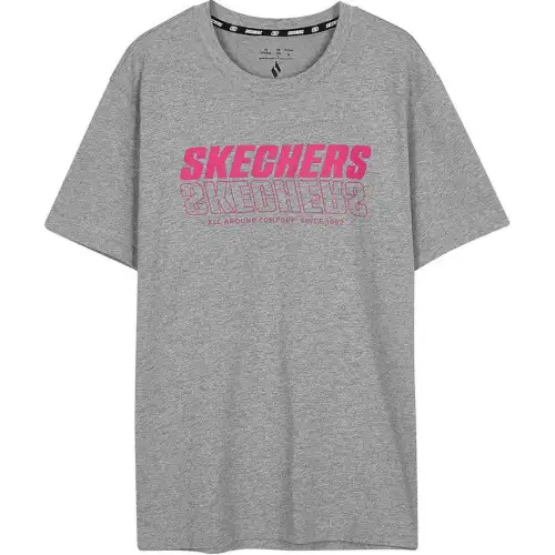 Skechers Sports League Collection T Shirt Unisex Medium Heather Gray