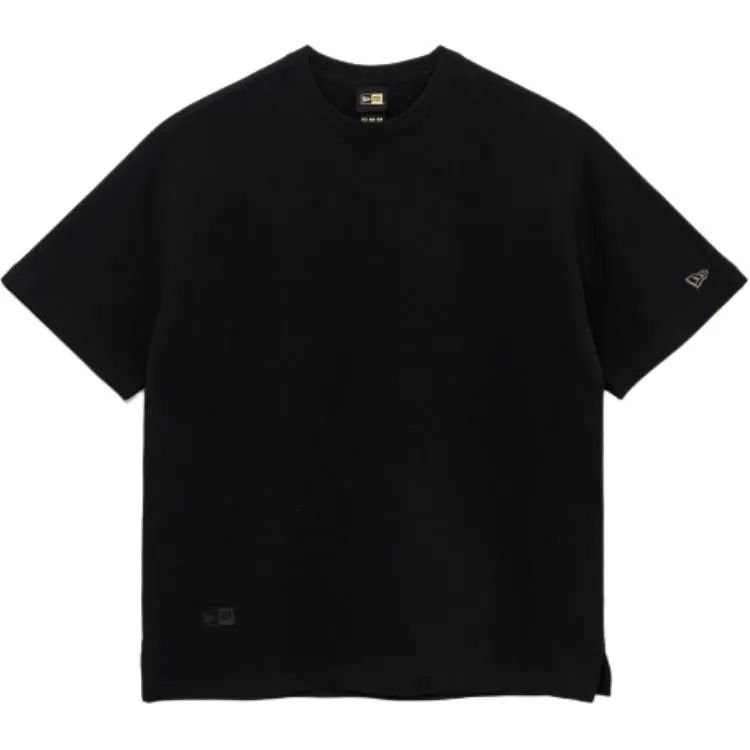 New Era T-Shirts Unisex Black Crew Neck Moderate