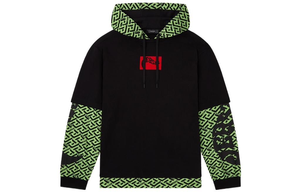 Мужское худи Versace Геометрия (черное)