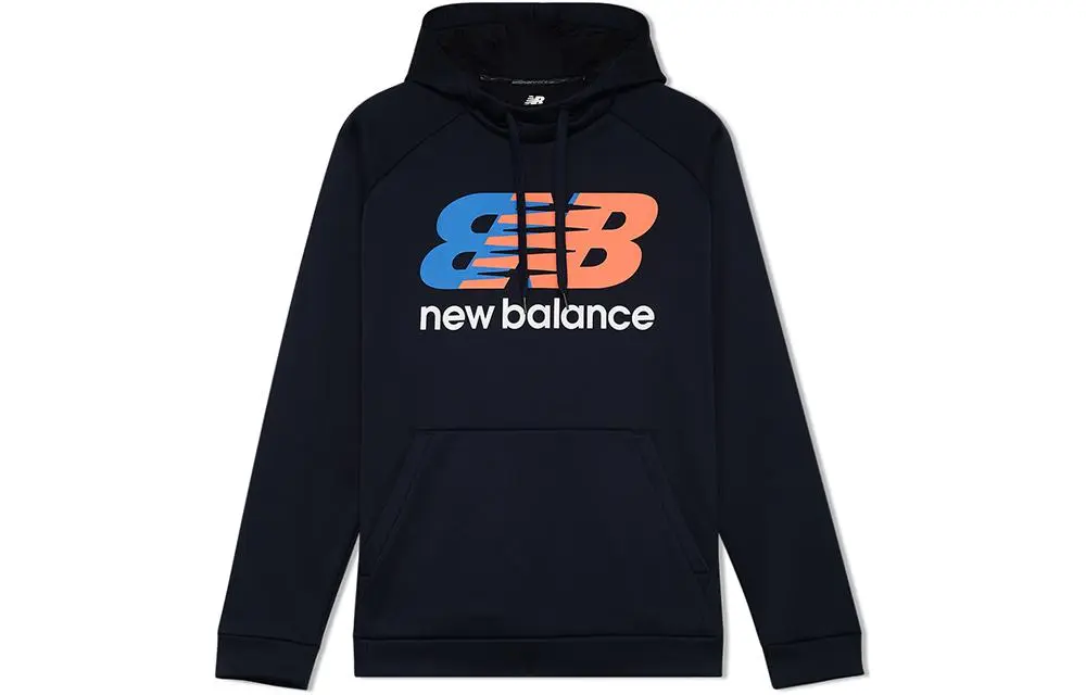 New Balance Sweatshirts Men's Dark Blue Hooded Moderate Straight Fit