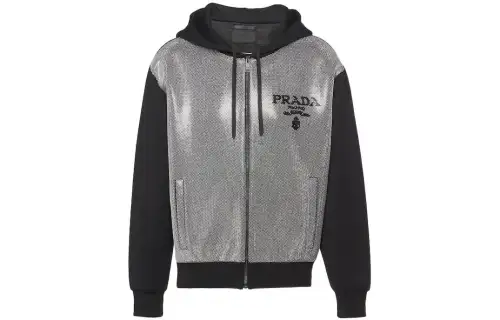 PRADA Sweatshirts Men's Gray Hooded Moderate
