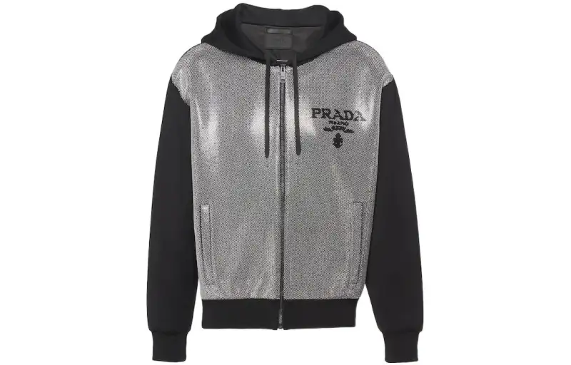 PRADA Sweatshirts Men's Gray Hooded Moderate