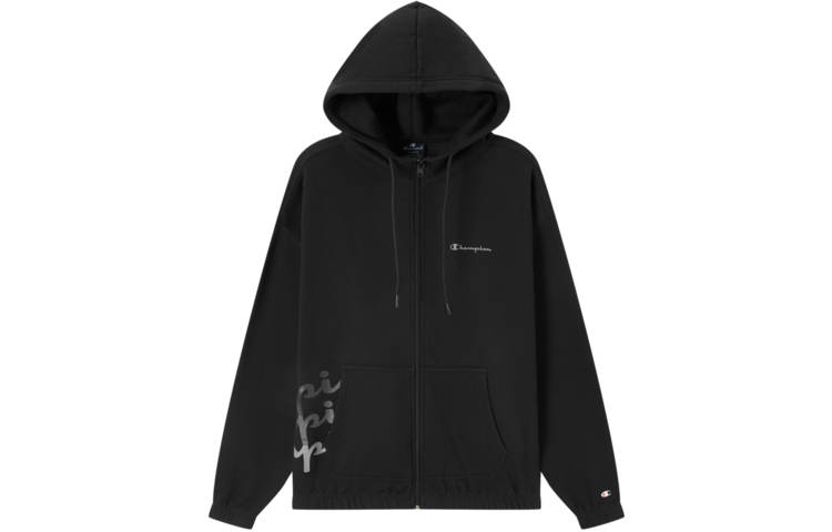 Champion Back Logo FW22 LEGACY Collection, Thickened Fleece Lined Jacket, Handwritten Logo Athleisure Hooded