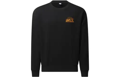 Reebok Sweatshirts Unisex Black Crew Neck Moderate Regular