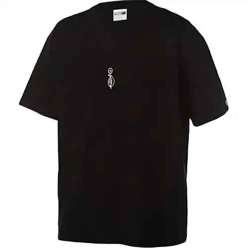 PUMA T Shirts Men's Black Crew Neck Moderate Straight Fit