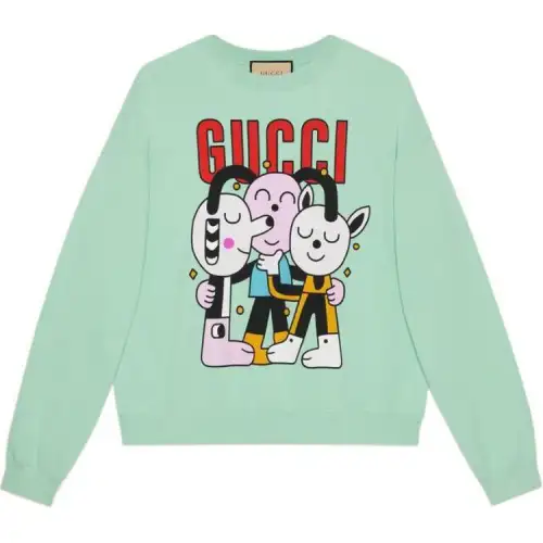 GUCCI Love Parade Sweatshirt Men's Green