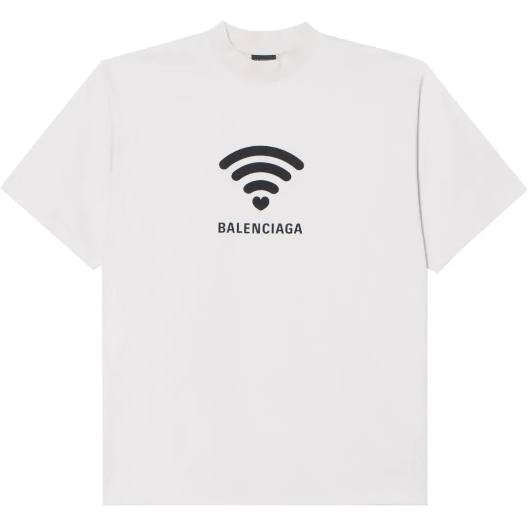 Balenciaga T Shirt Loose Fit Men's White