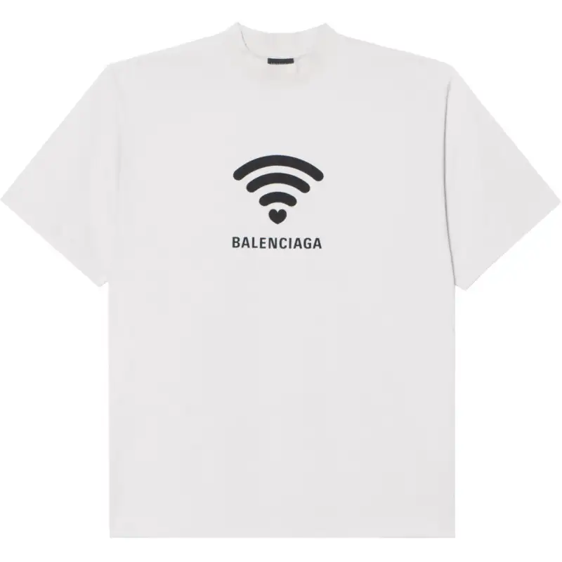 Balenciaga T Shirt Loose Fit Men's White