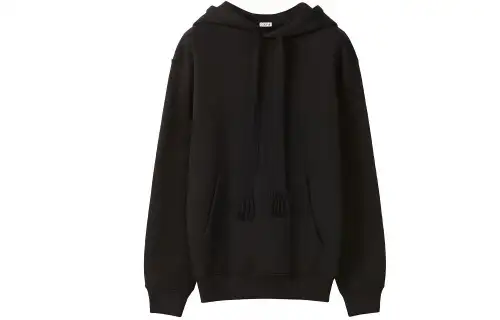 LOEWE Sweatshirts Men's Black Hooded Moderate Regular