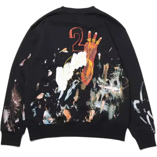 Jordan Sweatshirts Men's Black Crew Neck Moderate Regular
