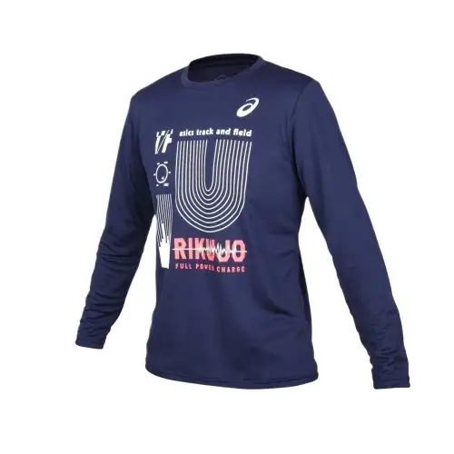 Asics T Shirt Men's Dark Blue White Red