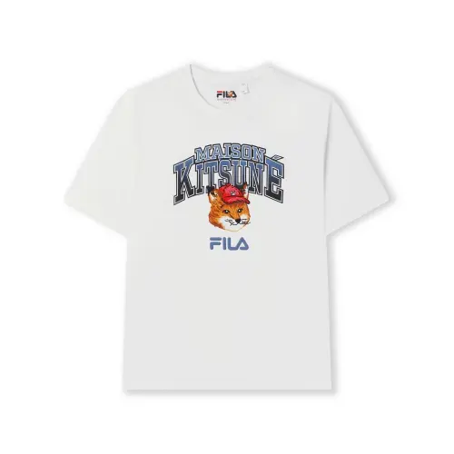 FILA x Maison Kitsune Little Fox T Shirt Unisex Cloud White