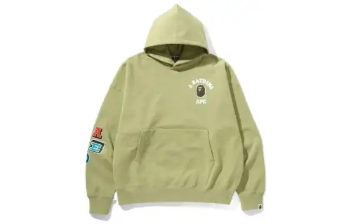 Bape Multi Fonts Loose Fit Pullover Hoodie