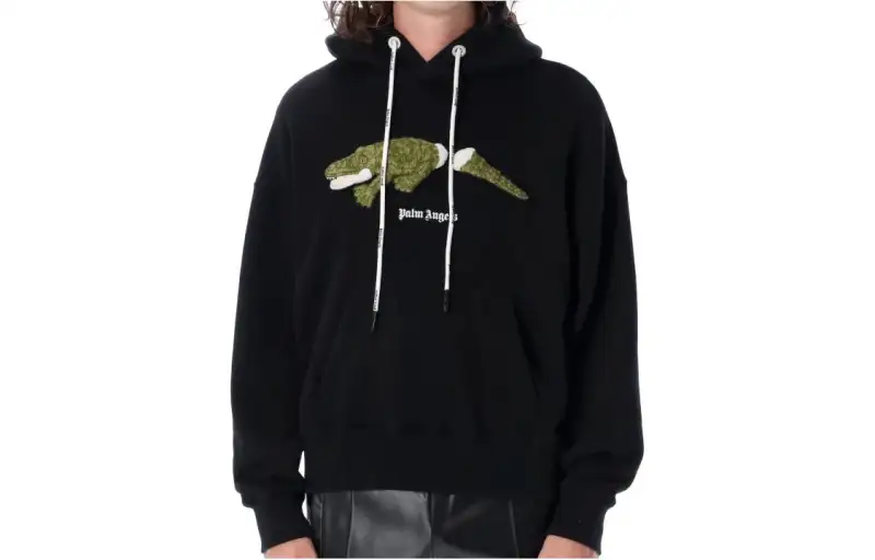 Palm Angels crocodile cotton hoodie