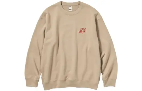 UNIQLO Naruto Co Branded Model Sweatshirts Unisex Beige Crew Neck Moderate Other