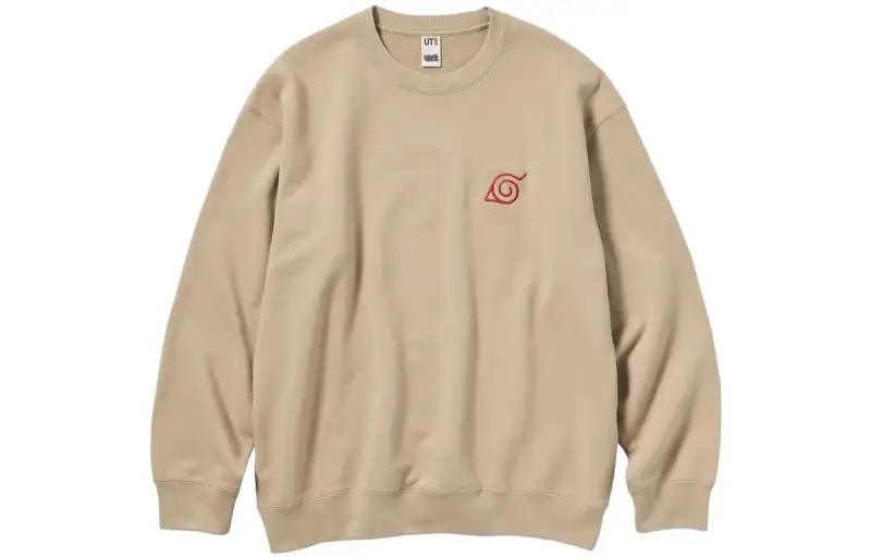 UNIQLO Naruto Co Branded Model Sweatshirts Unisex Beige Crew Neck Moderate Other