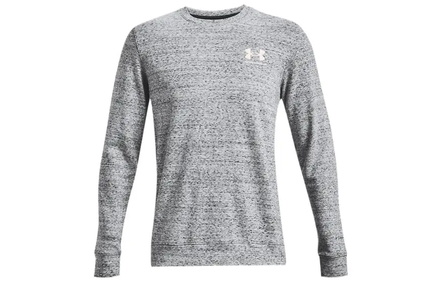 Under Armour Rival Sweatshirts Men's Gray Crew Neck Moderate Straight Fit