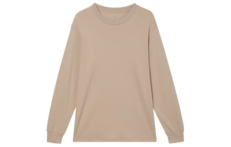 UNIQLO T Shirts Unisex Pink Crew Neck Moderate