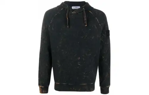 STONE ISLAND Sweatshirts Men's Black Hooded Moderate Regular