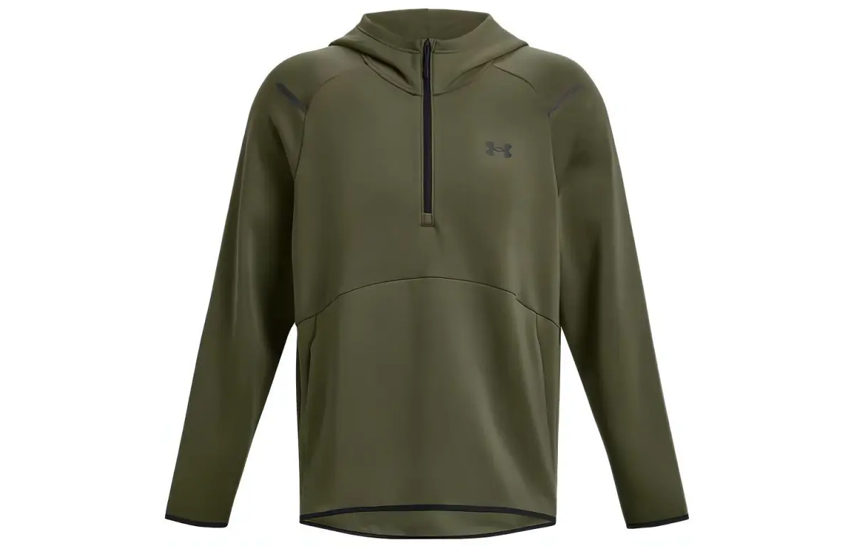 Under Armour Sweatshirts Men's Green Hooded Moderate Straight Fit