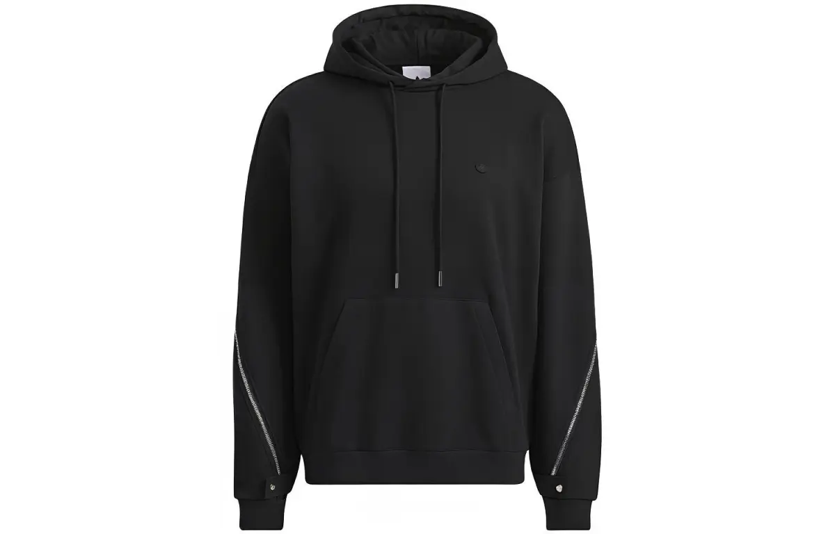 Adidas Sweatshirts Men's Black Hooded Moderate Regular