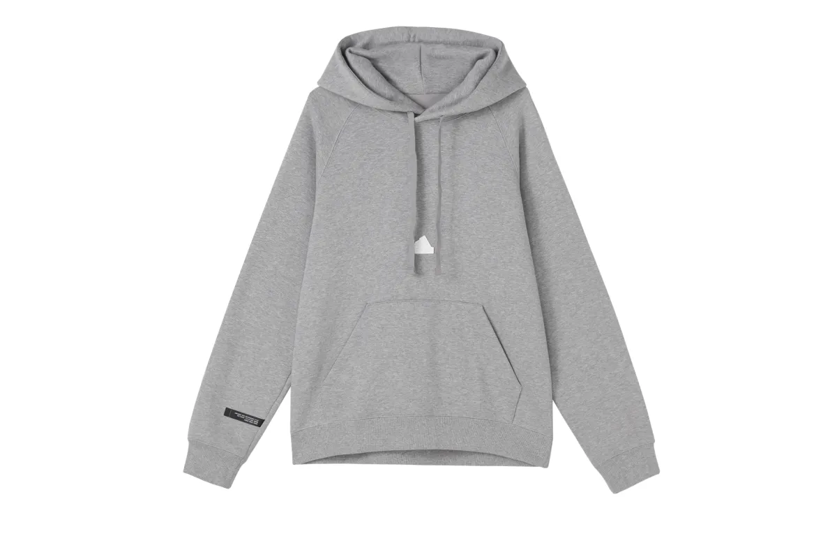 Adidas Sweatshirts Men's Gray Hooded Moderate Regular