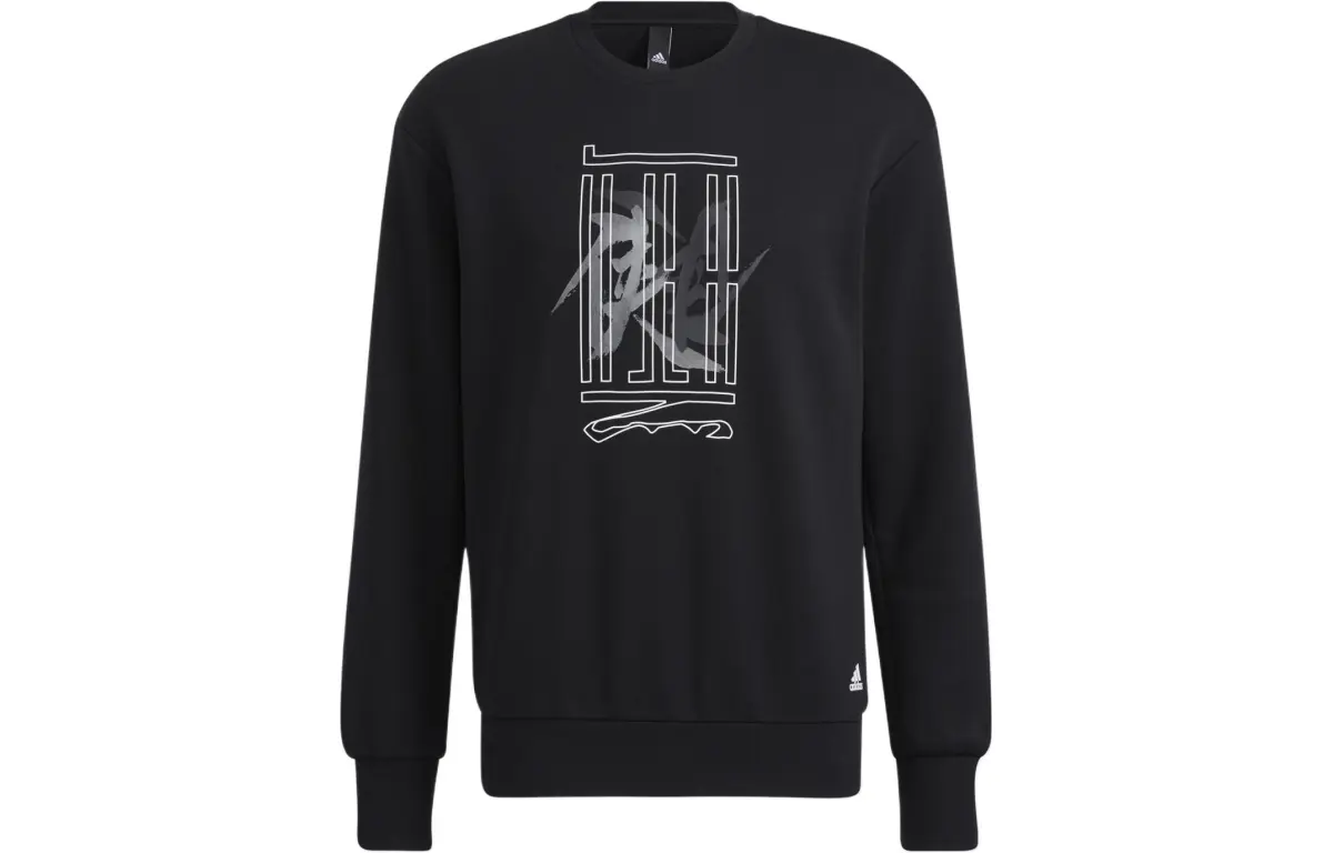 Adidas Wuji Series Sweatshirts Men's Black Crew Neck Moderate Other
