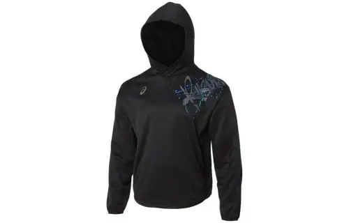 ASICS Sweatshirts Men's Black Hooded Moderate Other