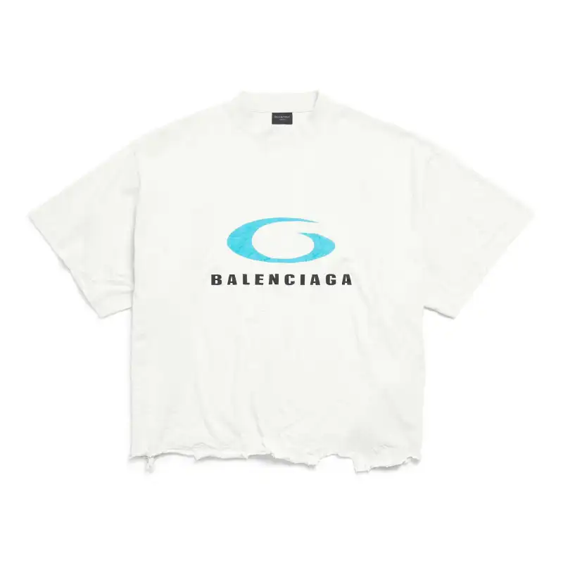 Balenciaga Loop Sports Icon Cropped T Shirt