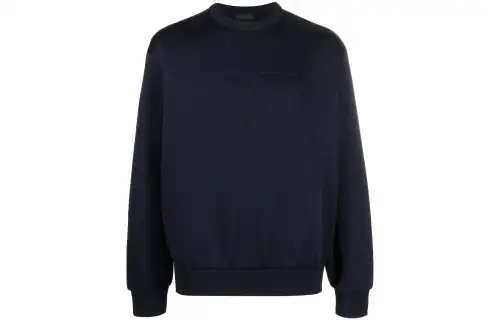 PRADA Sweatshirts Men's Marine Blue Crew Neck Moderate