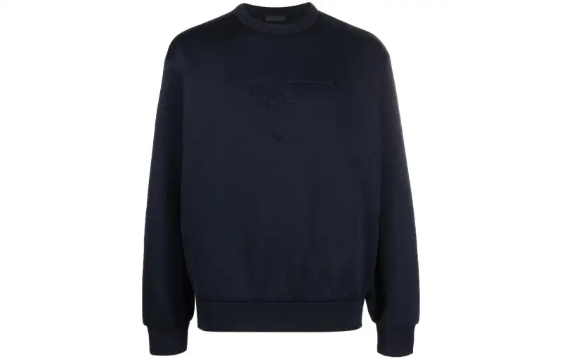 PRADA Sweatshirts Men's Marine Blue Crew Neck Moderate