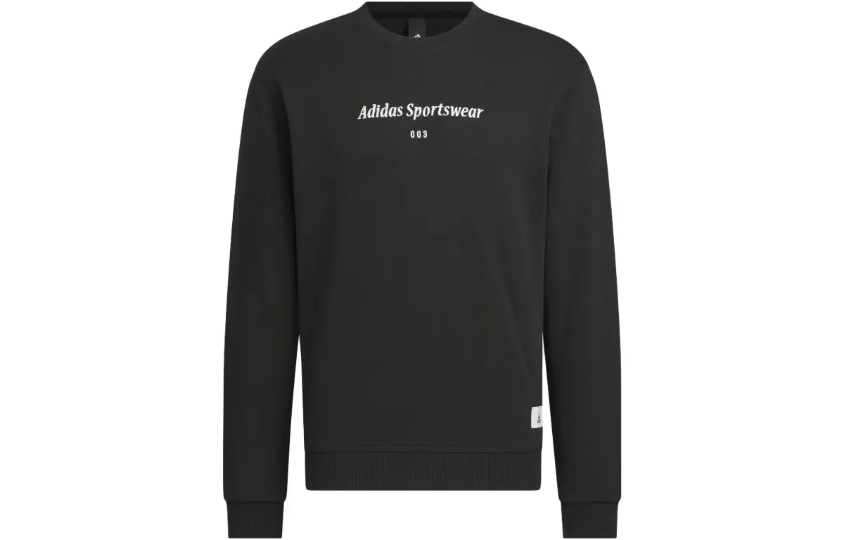 Adidas Lounge Sweatshirts Men's Black Crew Neck Moderate