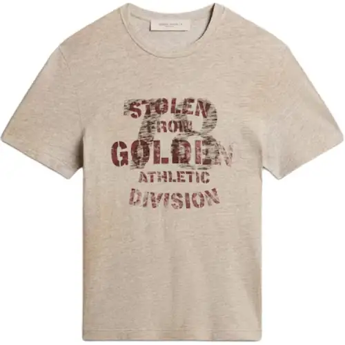 Golden Goose Deluxe Brand Logo Printed Crewneck T Shirt