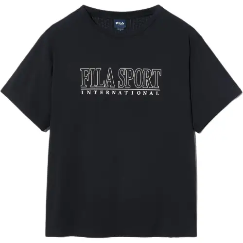 FILA T Shirts Unisex Black Crew Neck