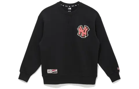 New Era Sweatshirts Men's Black Crew Neck Moderate Regular