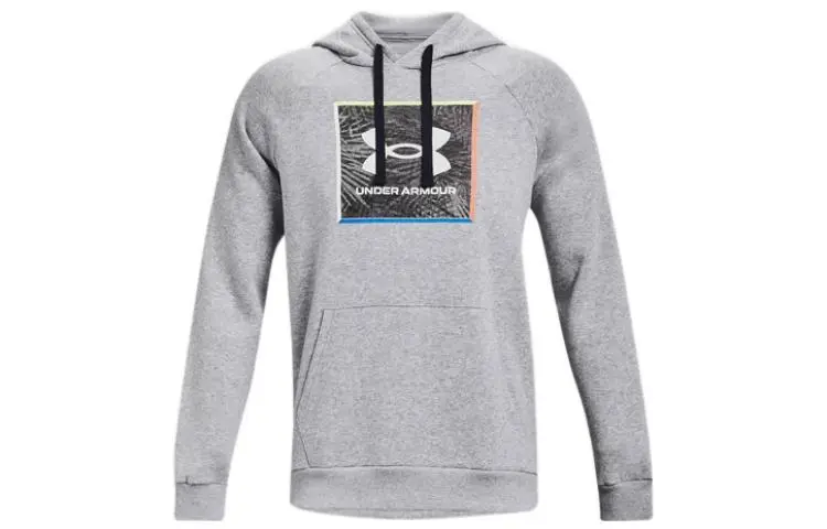 Under Armour Rival Sweatshirts Men's Gray Hooded Thickened Regular
