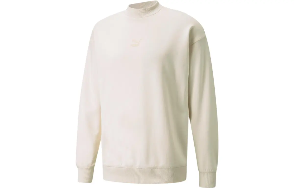 PUMA Sweatshirts Men's White Half-Turtleneck Moderate Straight Fit