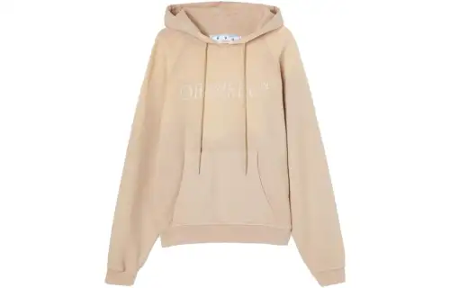 OFF WHITE Logo Printed Drawstring Hoodie