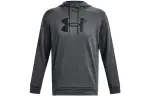Under Armour Fleece Sweatshirts Men's Gray Hooded Moderate Regular