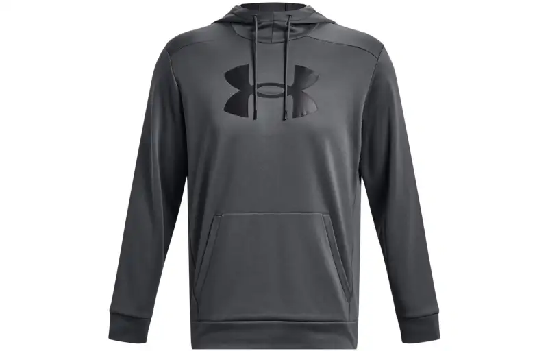 Under Armour Fleece Sweatshirts Men's Gray Hooded Moderate Regular