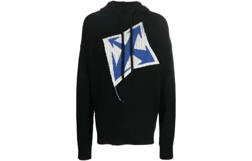 OFF WHITE Logo Detailed Long Sleeve Hoodie