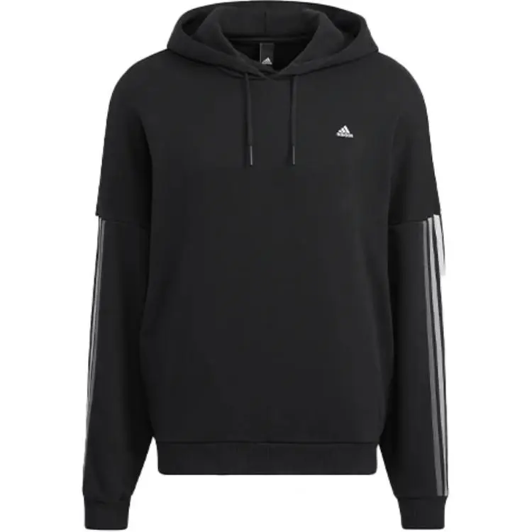 Adidas Essential Sweatshirts Men's Black Hooded Moderate Straight Fit