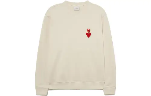 MLB New York Yankees Sweatshirts Unisex Cream Crew Neck Moderate Other
