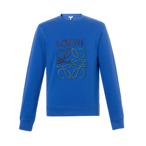LOEWE Sweatshirts Men's Blue Crew Neck Moderate Regular