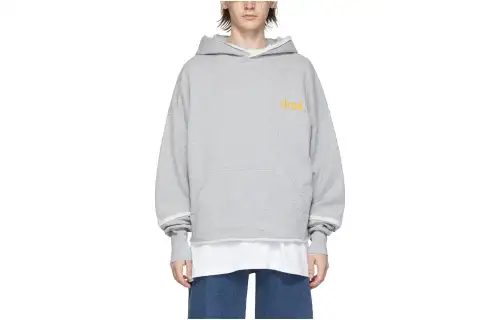 Drew house Letter Logo Series Sweatshirts Men's Gray Hooded Moderate Regular
