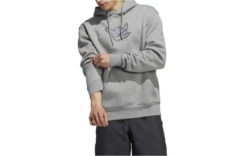 Adidas Originals Shmoo Sweatshirts Unisex Gray Hooded Moderate Other