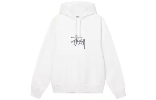 Stussy Sweatshirts Unisex White Hooded Moderate Regular
