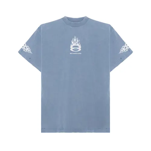Balenciaga T Shirt, Regular Fit Men's Light Blue