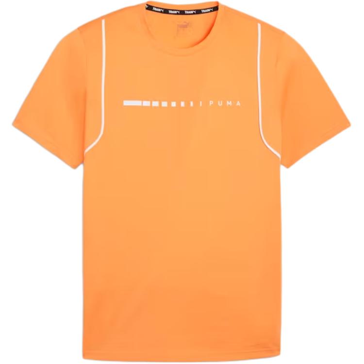 PUMA M Concept T Shirts Men's Orange Crew Neck