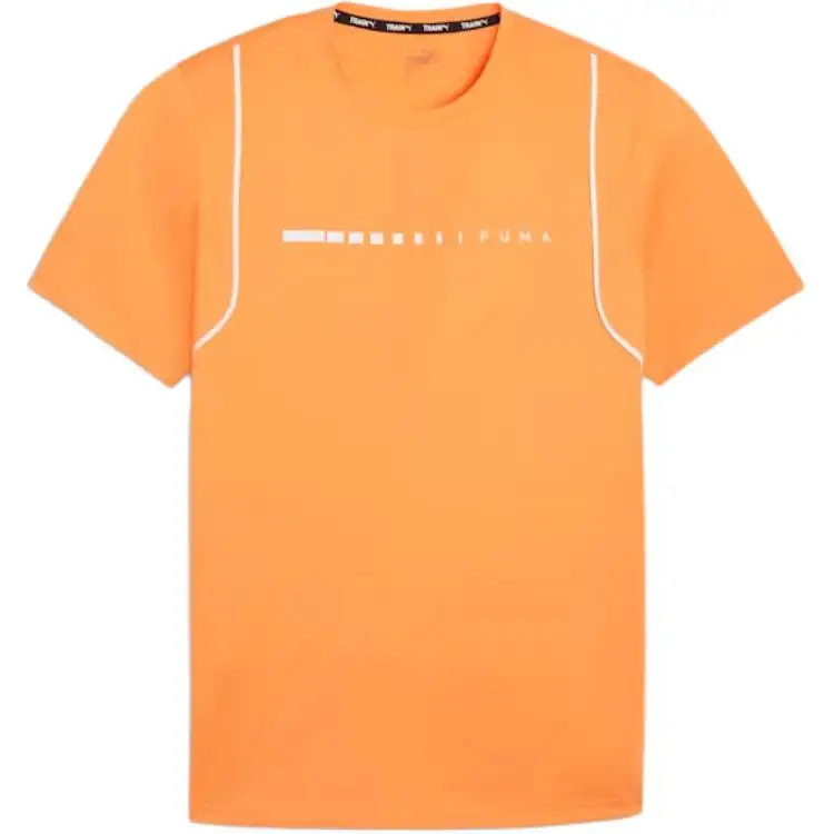 PUMA M Concept T Shirts Men's Orange Crew Neck